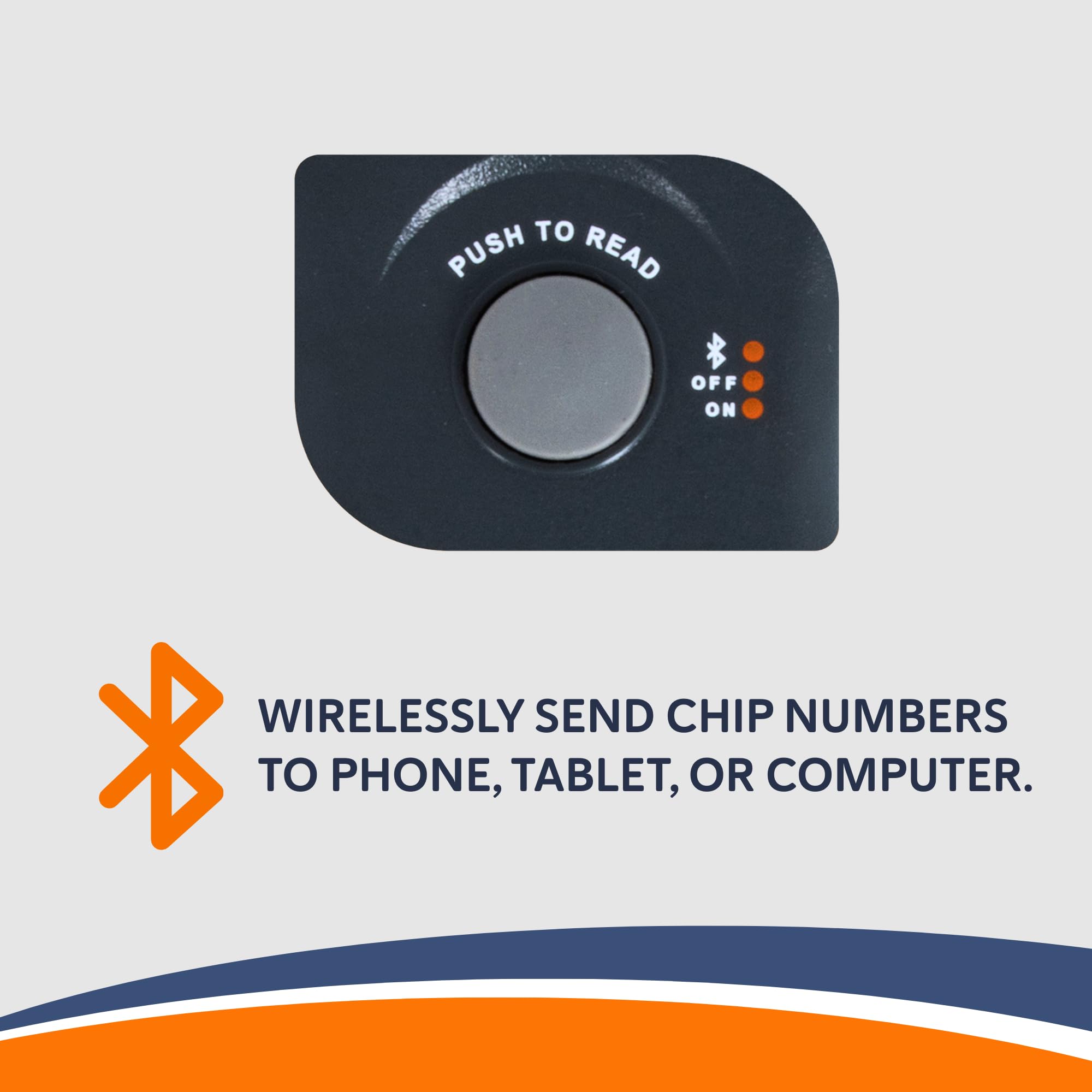 Microchip ID Hero écran rétroéclairé lisible montrant numéro de puce facilement