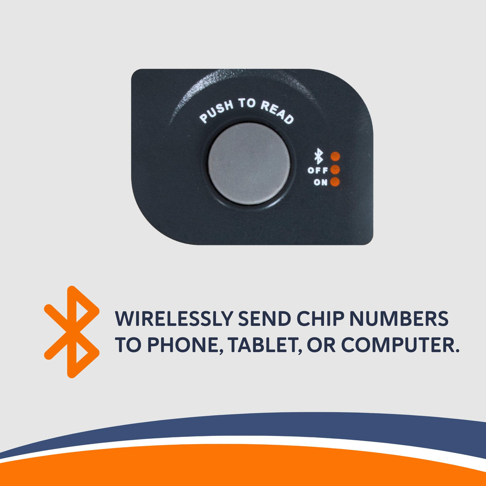 Microchip ID Hero écran rétroéclairé lisible montrant numéro de puce facilement