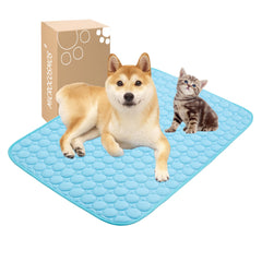 MICROCOSMOS tapis face avant bleu montrant surface rafraîchissante
