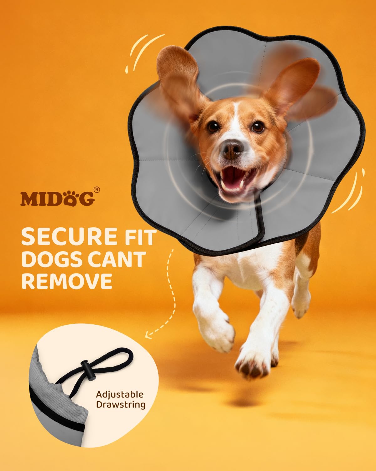 MIDOG collier posé à côté d’un ruban métrique pour comparaison tailles