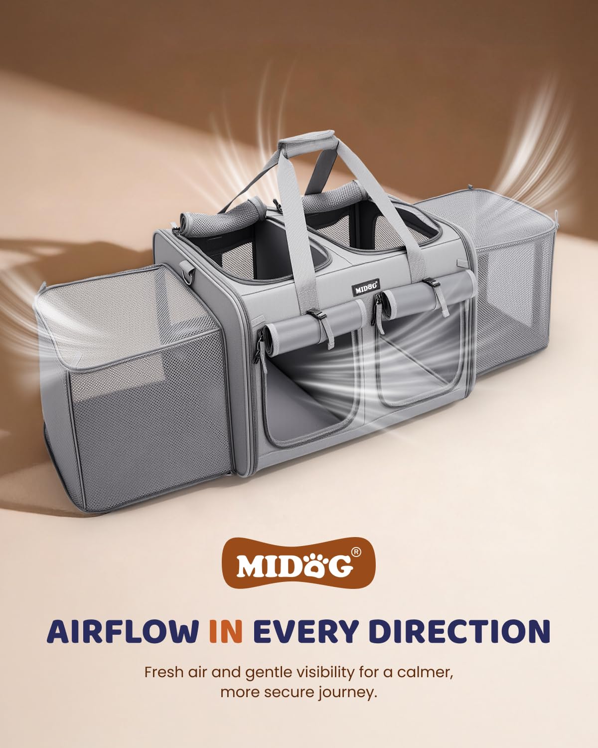 MIDOG intérieur avec cloison amovible pour séparation et intimité