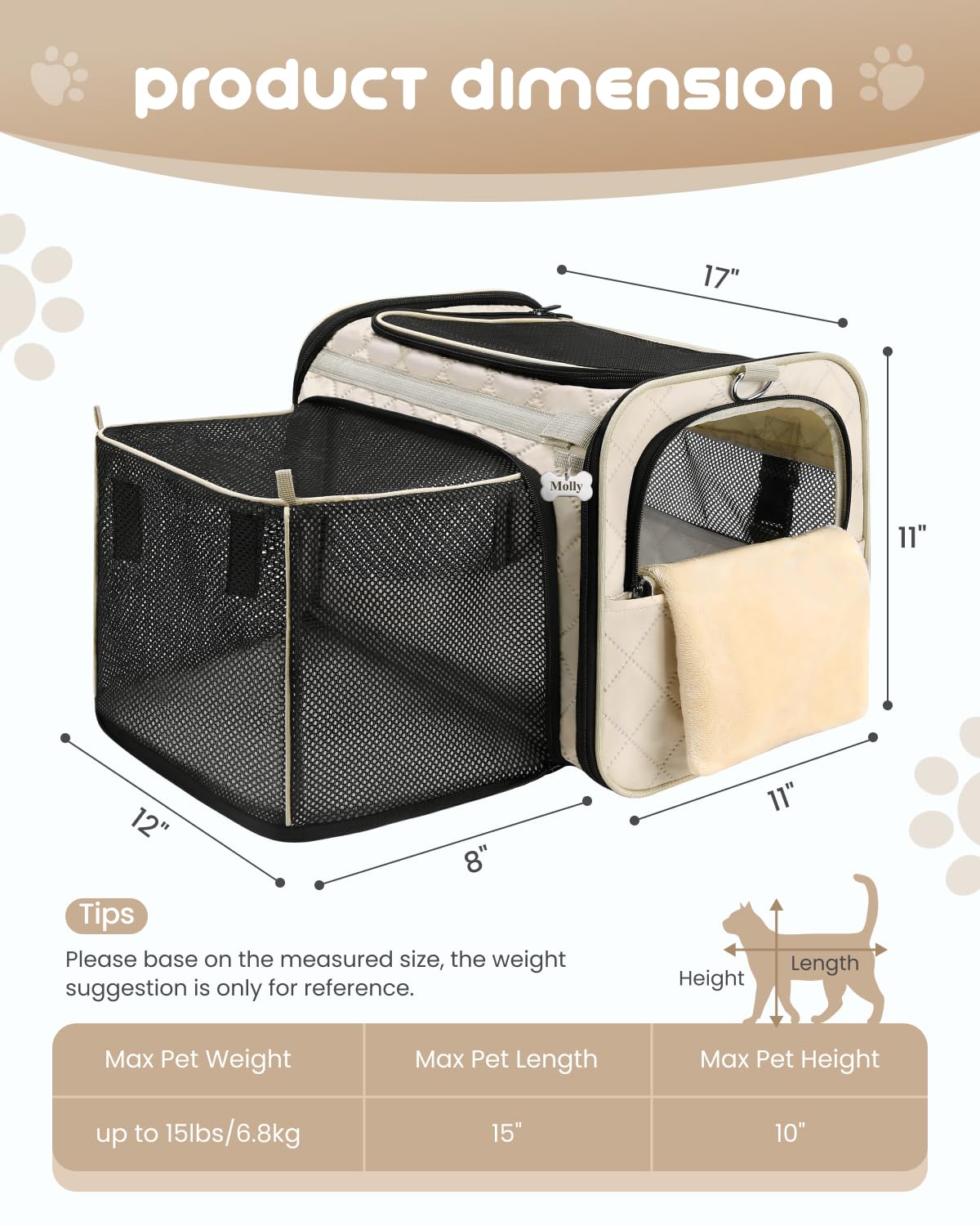 MIDOG poignée et bandoulière rembourrées pour port confortable et renfort durable