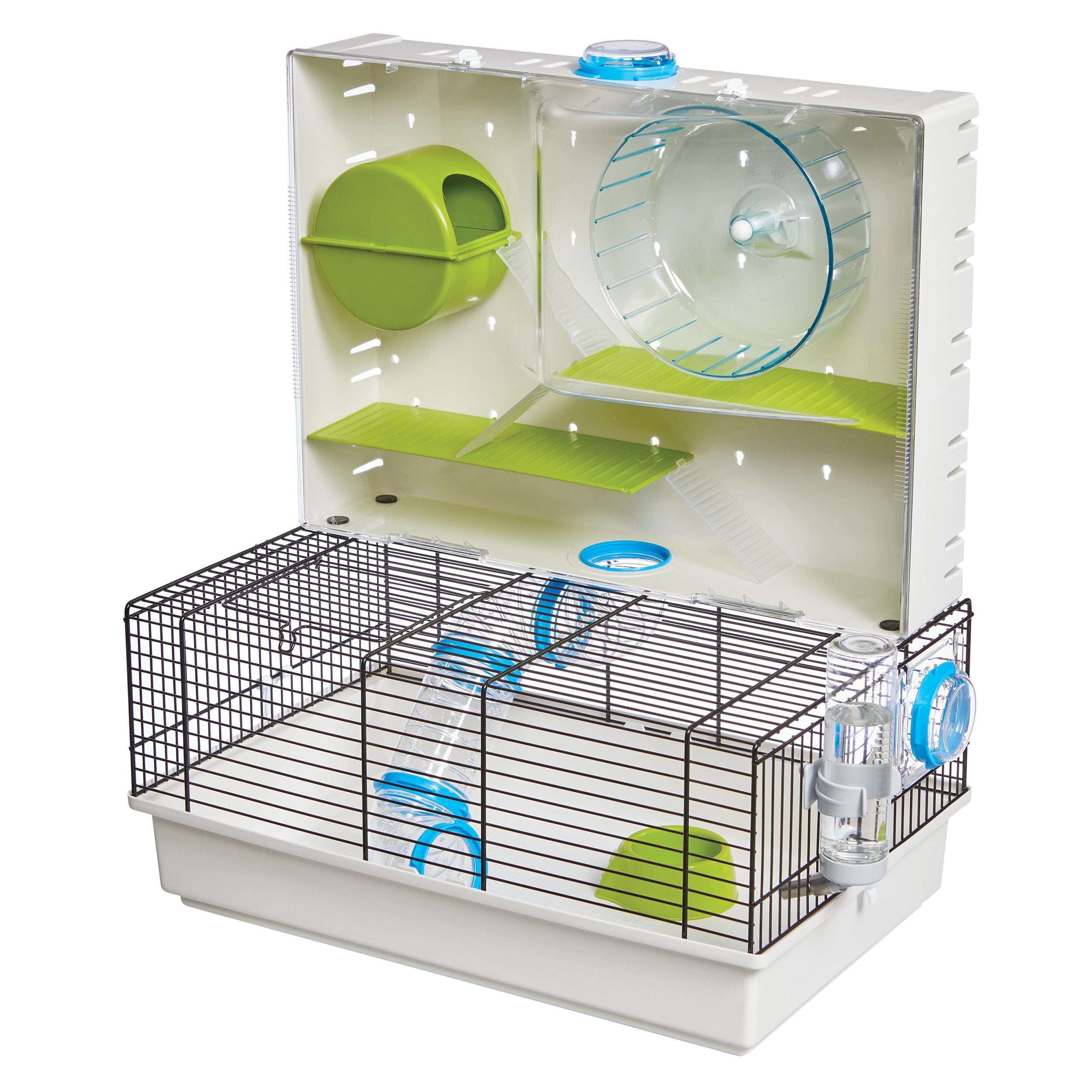 MidWest Homes for Pets face avant montrant espace de jeu et visibilité