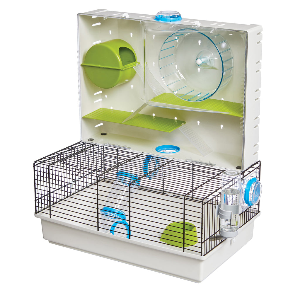 MidWest Homes for Pets face avant montrant espace de jeu et visibilité