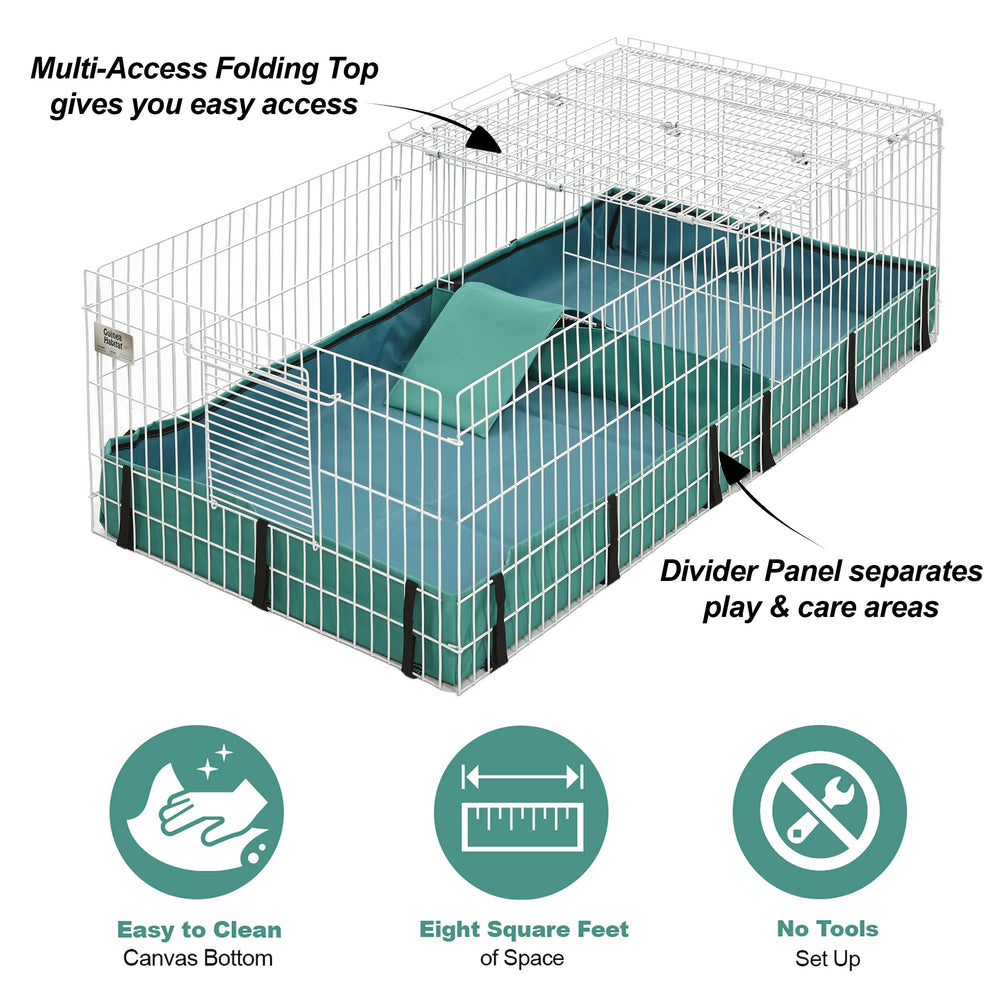 MidWest Homes for Pets toit à charnière montrant sécurité et ventilation