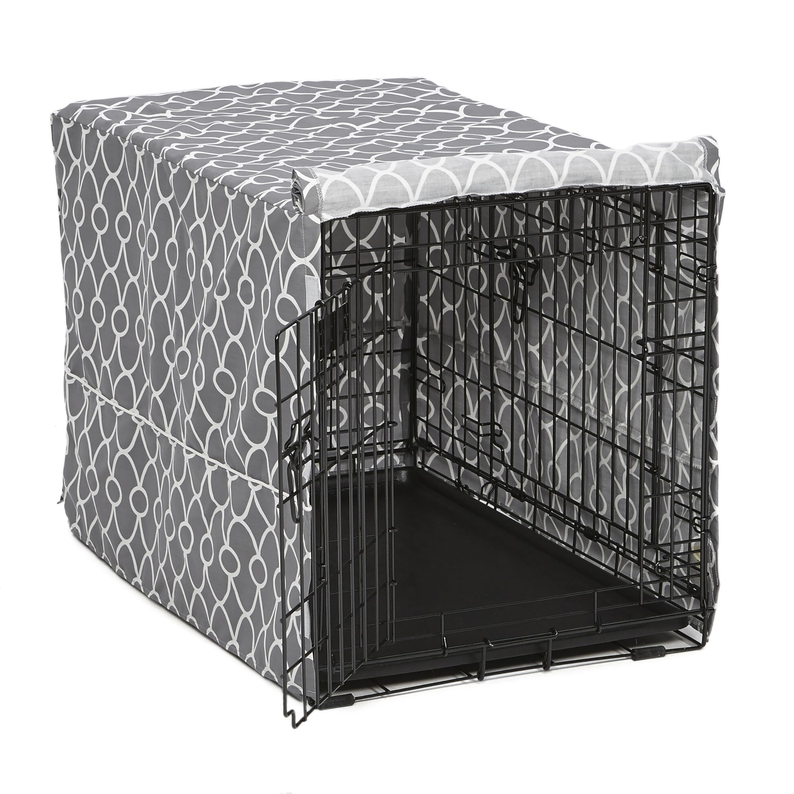 MidWest Homes for Pets vue avant de la housse protégeant la cage, esthétique et apaisante