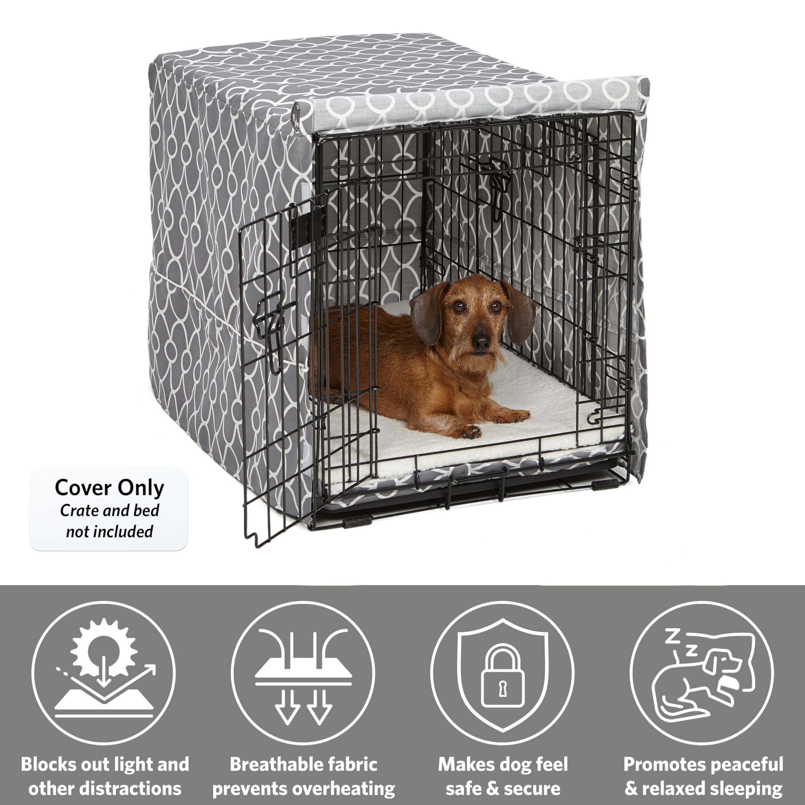 MidWest Homes for Pets panneau latéral relevé montrant ventilation et visibilité ajustable