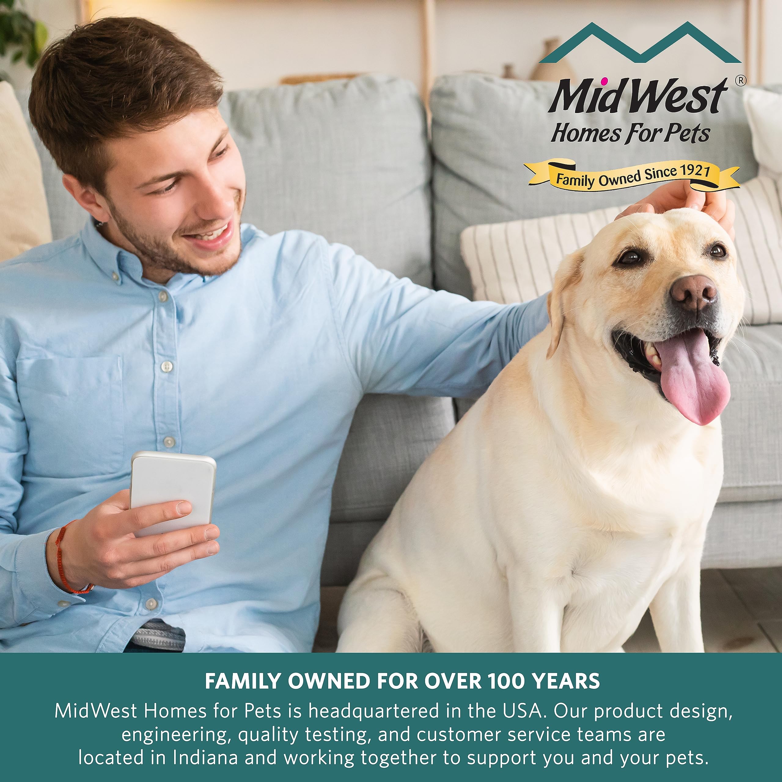 MidWest Homes for Pets mise en scène intérieure montrant housse élégante et confortable