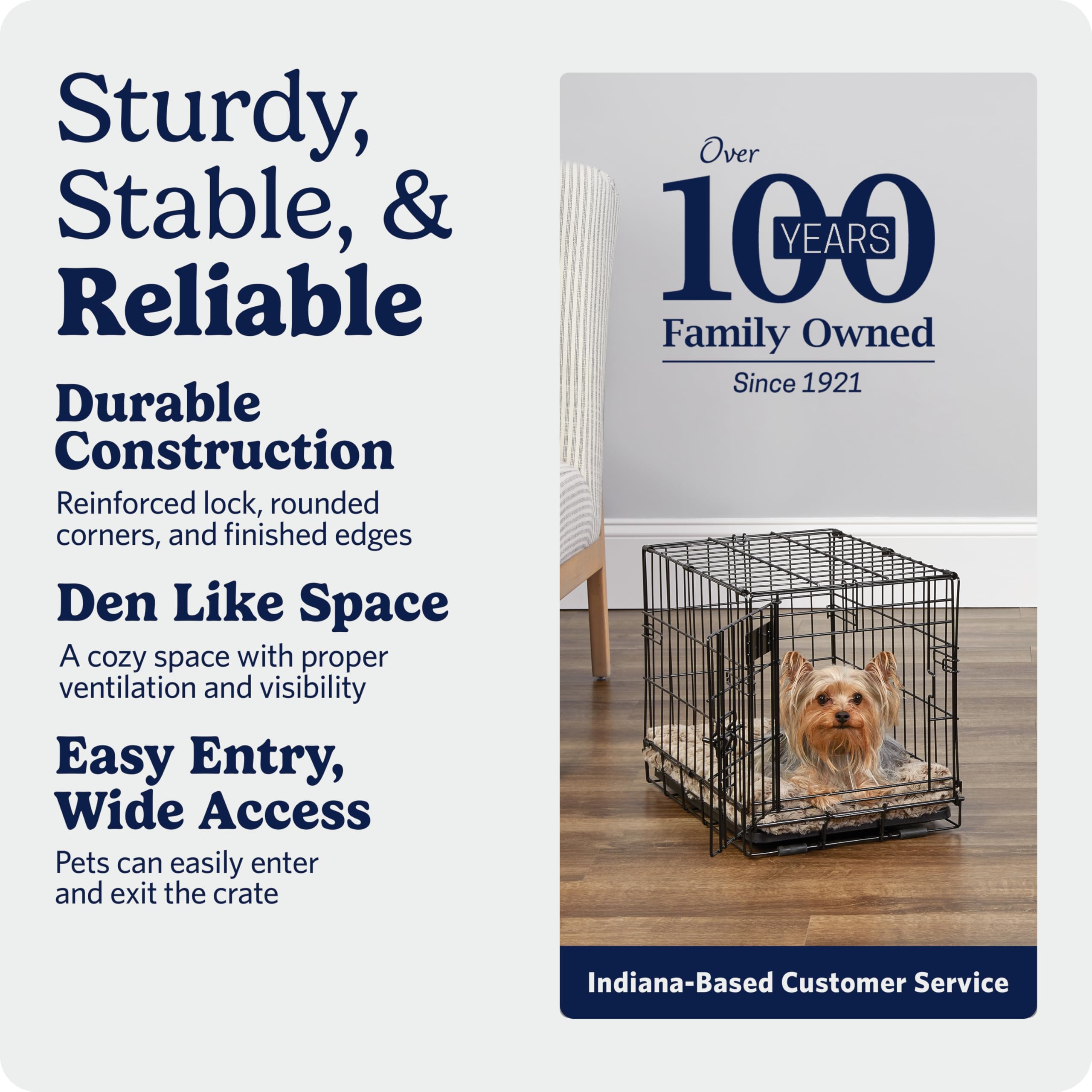MidWest iCrate 18 seuil basFacilité d'entrée et sortie pour petits chiens