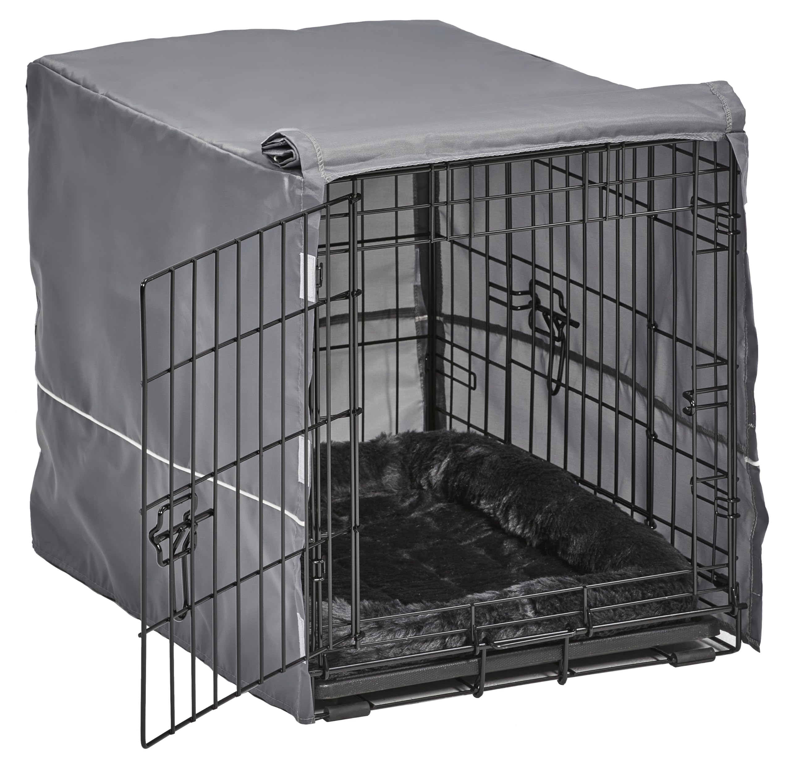MidWest Homes for Pets lit placé dans la cage offrant confort immédiat
