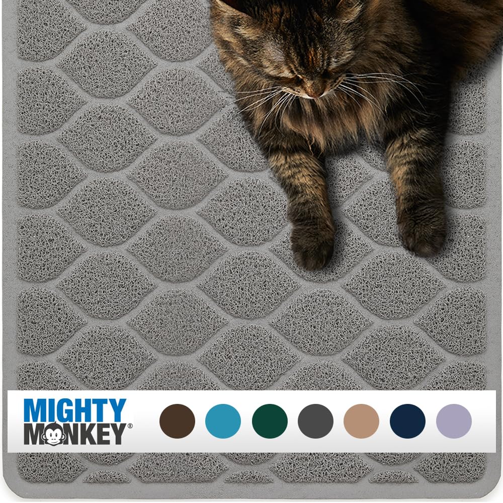 MIGHTY MONKEY tapis face avant protège sols et retient litière