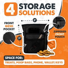 Mighty Paw porte-sacs latéral avec rouleau, hygiène facilitée