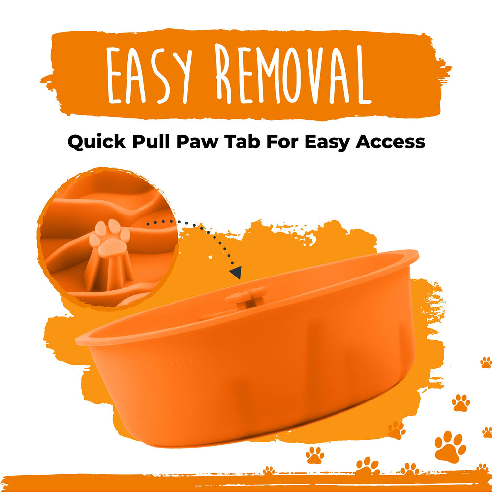 Mighty Paw insert utilisé en cuisine pour repas interactif