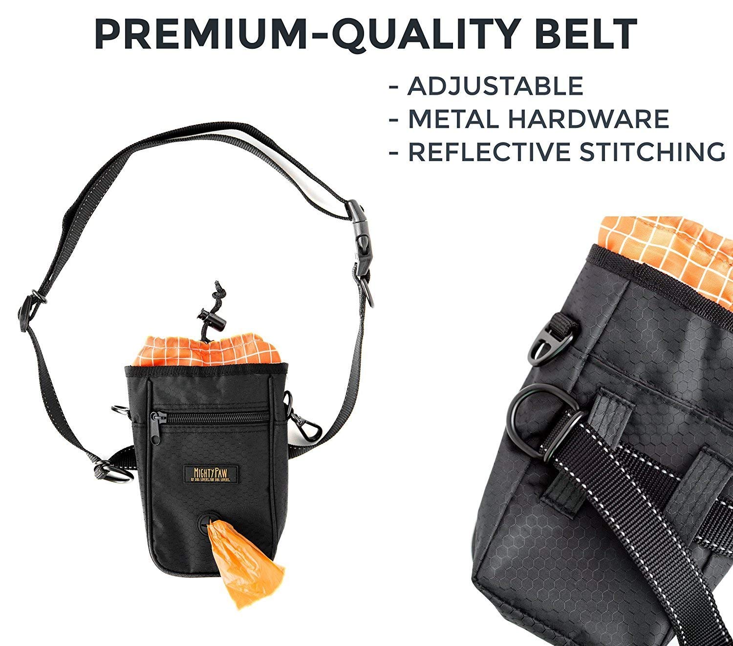 Mighty Paw ceinture réfléchissante portée pour meilleure visibilité