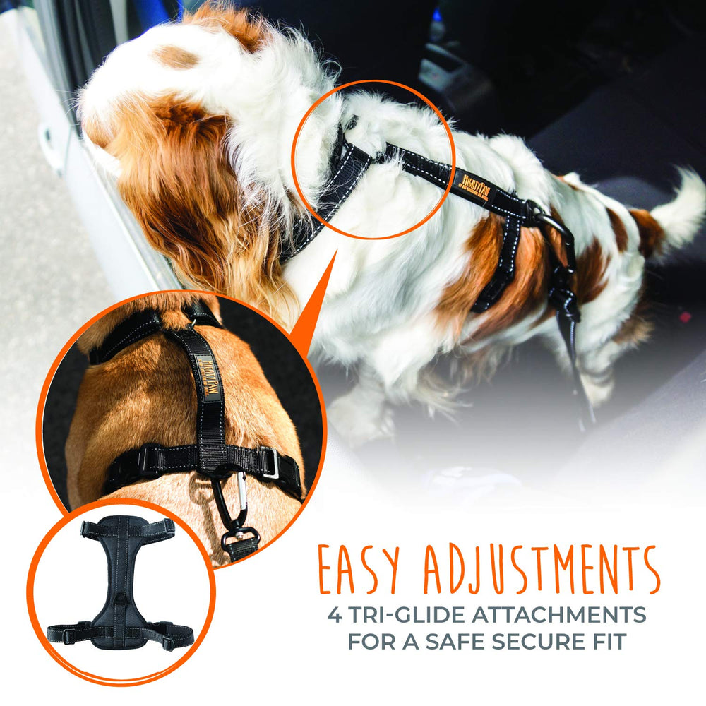 Mighty Paw harnais détail du rembourrage doux pour confort et ventilation