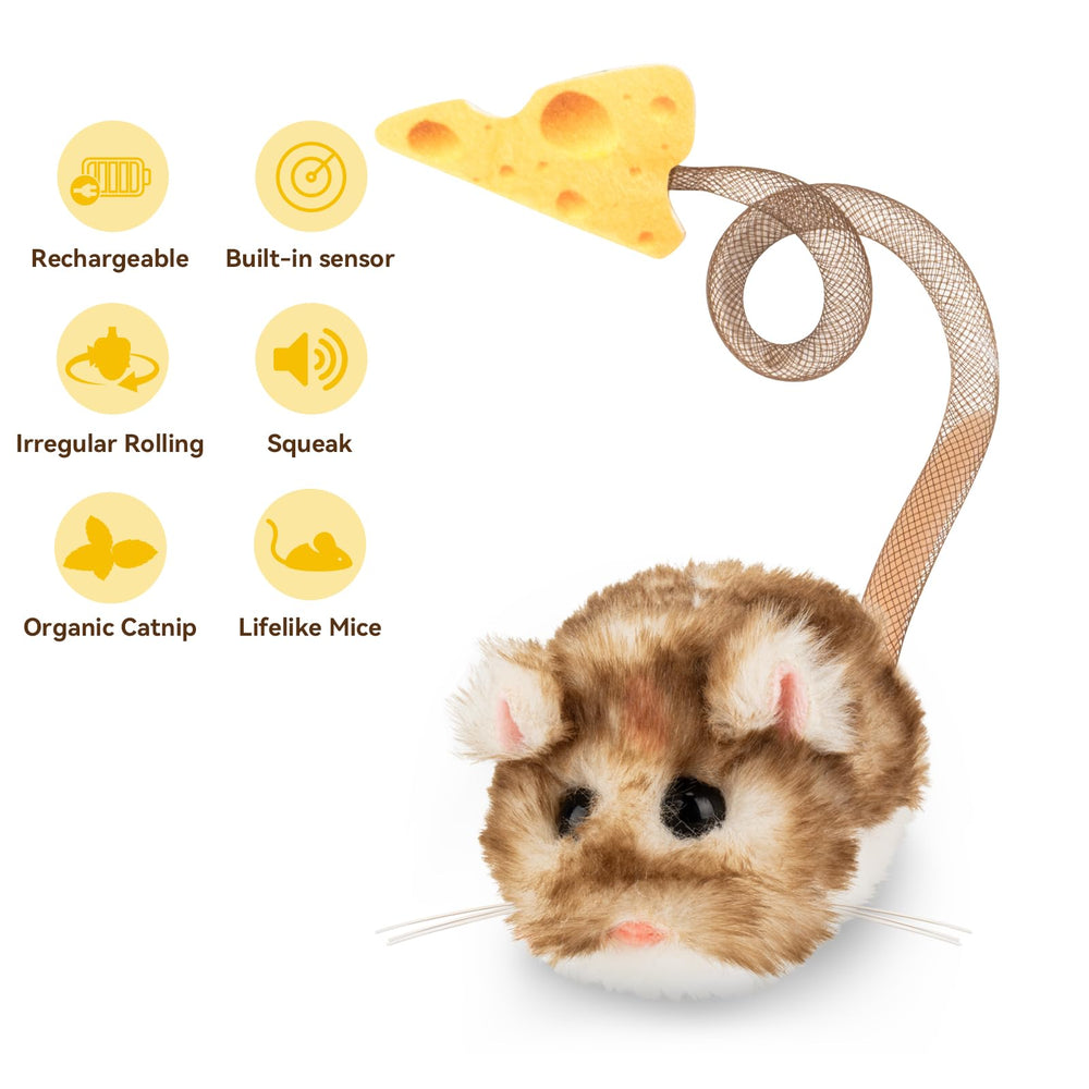 Migipaws jouet en action roulant à 360° pour attirer l’attention du chat