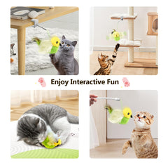 Migipaws gros plan plumes tactile pour stimuler instincts du chat