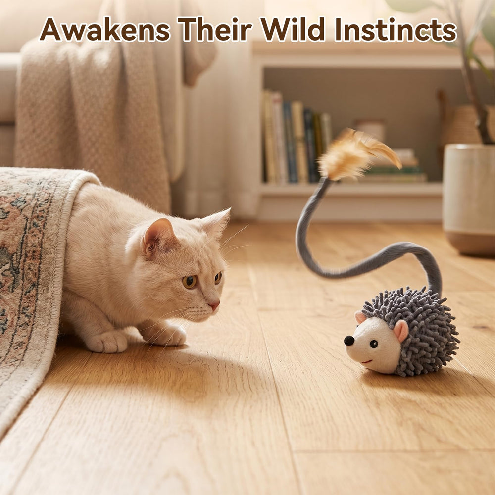 Migipaws détail de la longue queue élastique stimulant l'instinct de chasse