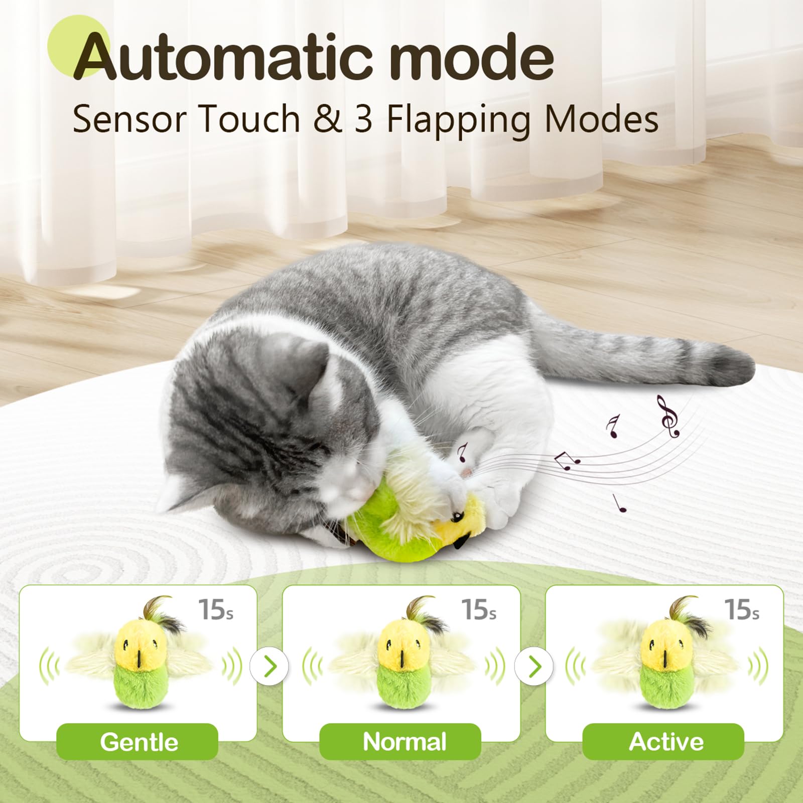 Migipaws tige utilisée pour jeu interactif humain-chat stimulant