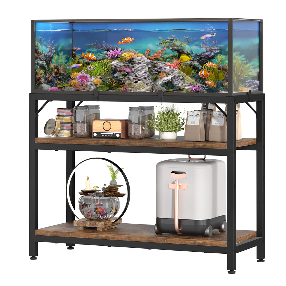 MILEFA vue de face du meuble 31,5" offrant stabilité pour aquarium