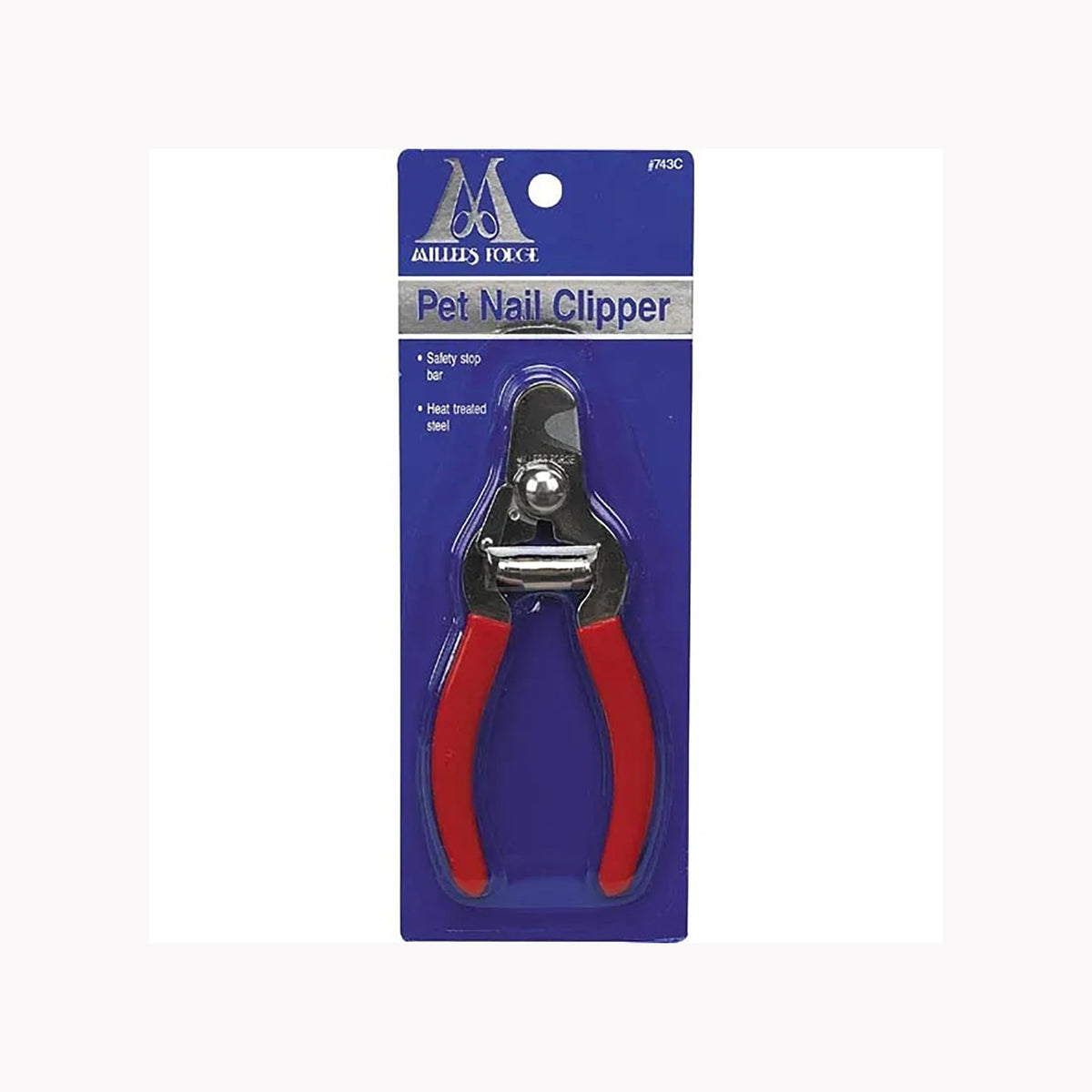 Millers Forge coupe-ongles vue avant montrant la barre de sécurité et une coupe précise