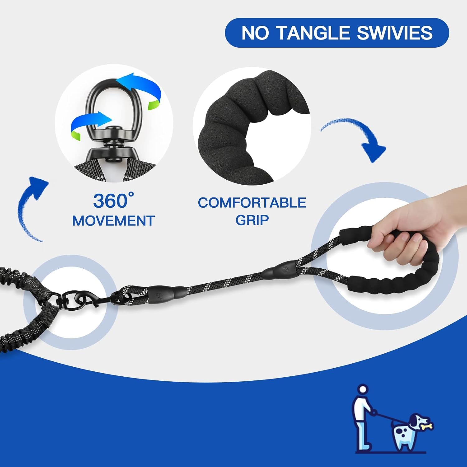 MingXpets cordon élastique étendu absorbant les secousses et tirages