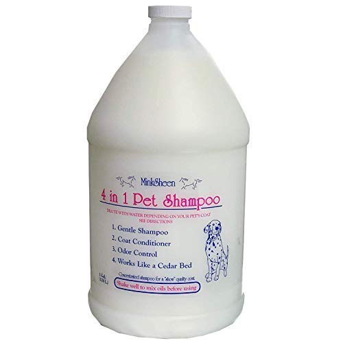 Minksheen Dog Shampoo gros plan sur la texture moussante et l'effet facile à rincer