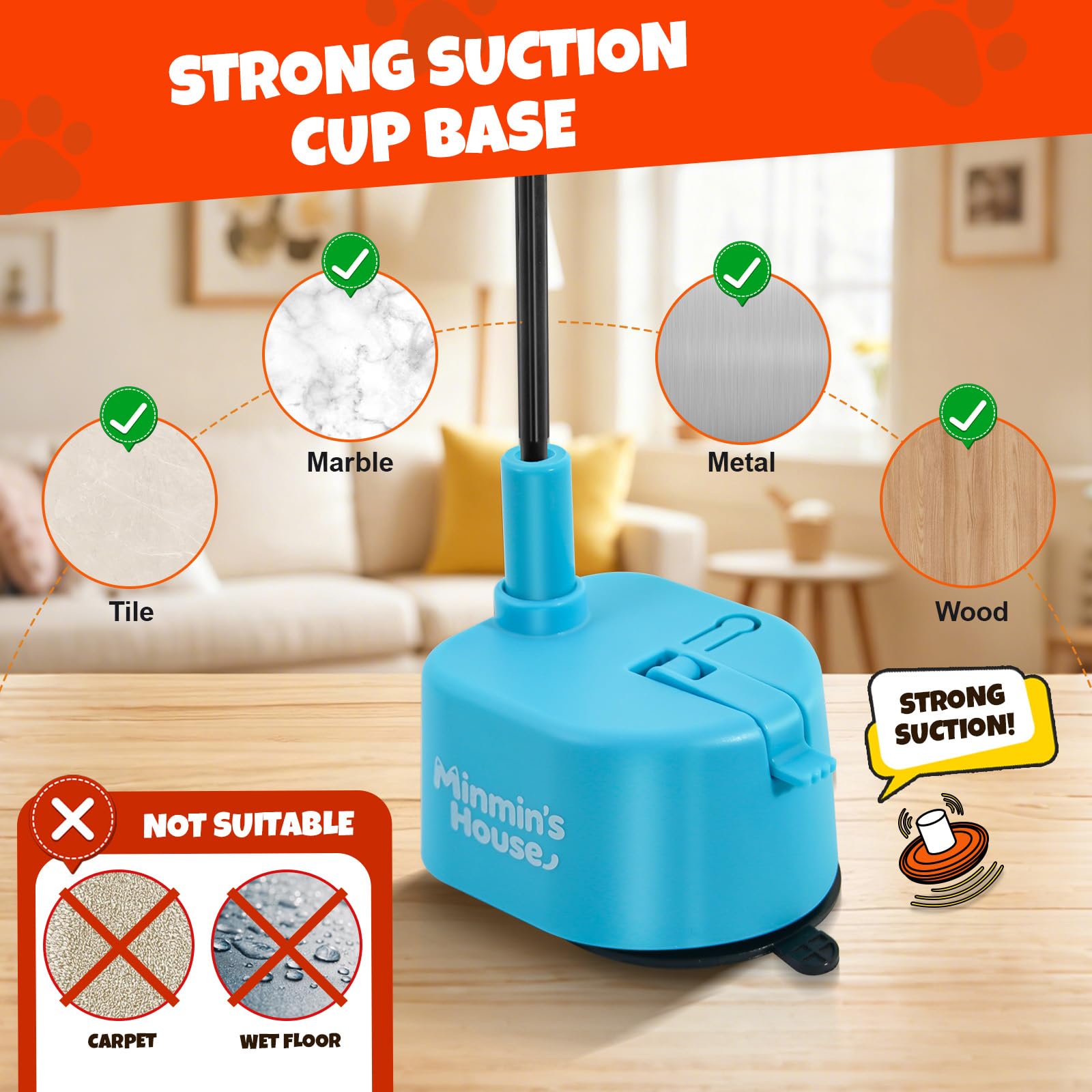 Minmin's House chat sautant vers la baguette en rotation, favorise l'exercice ludique