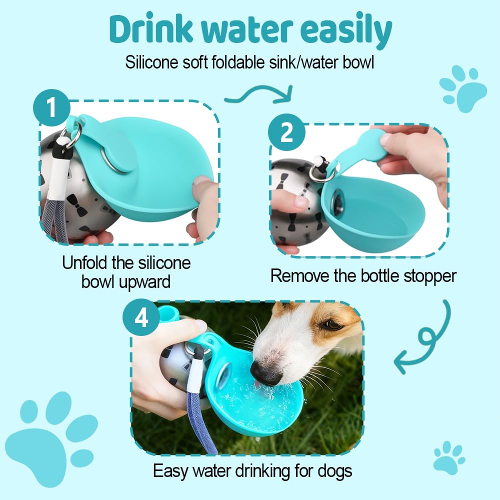 MiOYOOW bol déplié utilisé par un chien pour boire facilement