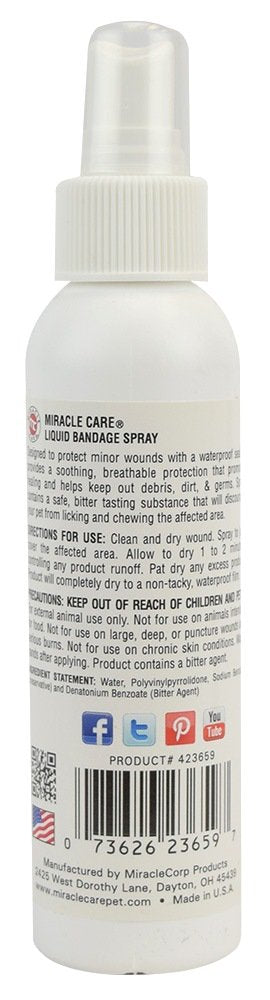 Miracle Care pulvérisation près de la patte pour application sans contact bénéfice hygiène