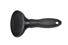 Miracle Care vue avant de la brosse slicker présentant la tête compacte et finition professionnelle