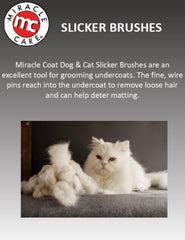 Miracle Care brosse en train de démêler un chat réduisant les poils et les nœuds