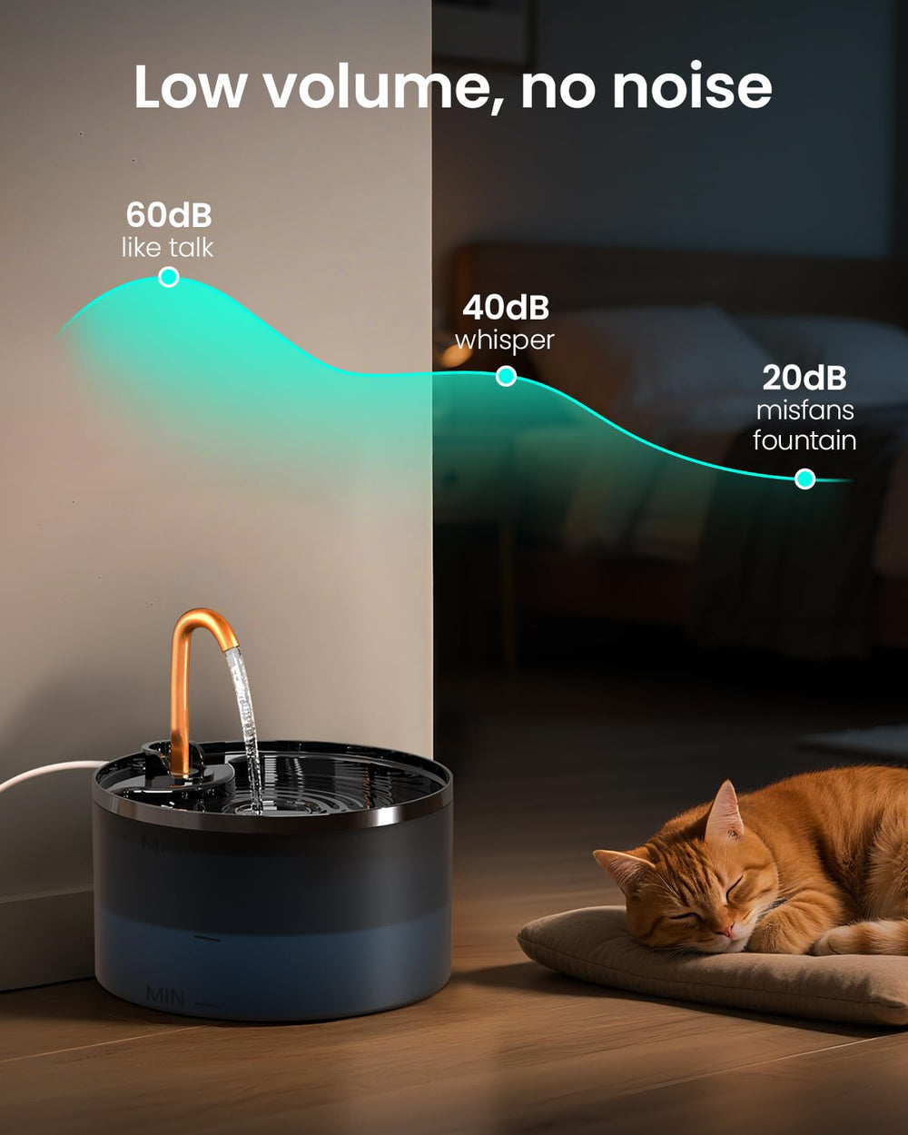 MISFANS éclairage LED bleu nocturne facilitant repérage et sécurité