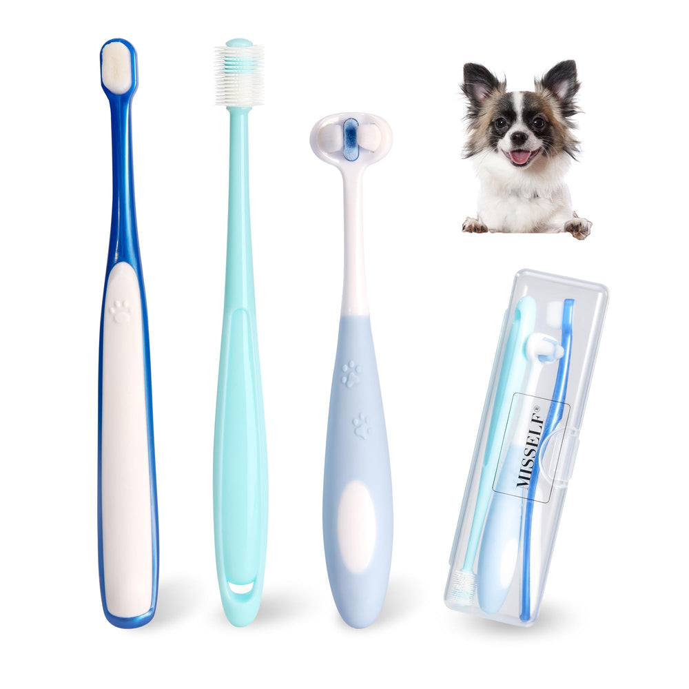 MISSELF packaging avant montrant le kit compact et les trois brosses, pratique pour rangement