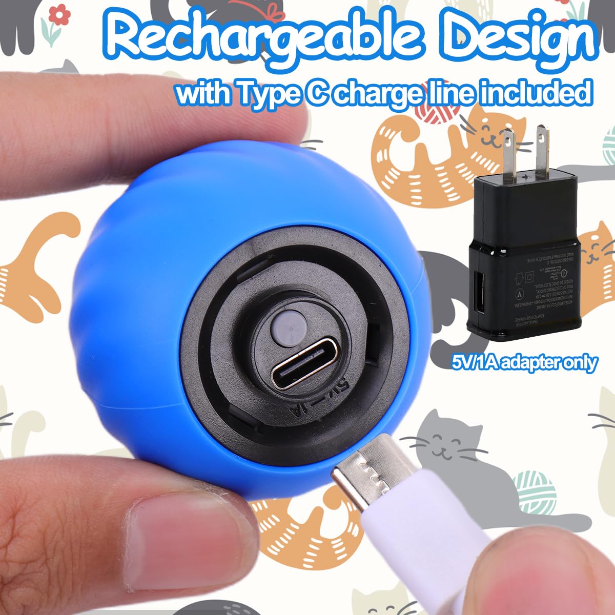 Mity rain jouet dans environnement domestique engageant chat pour activité