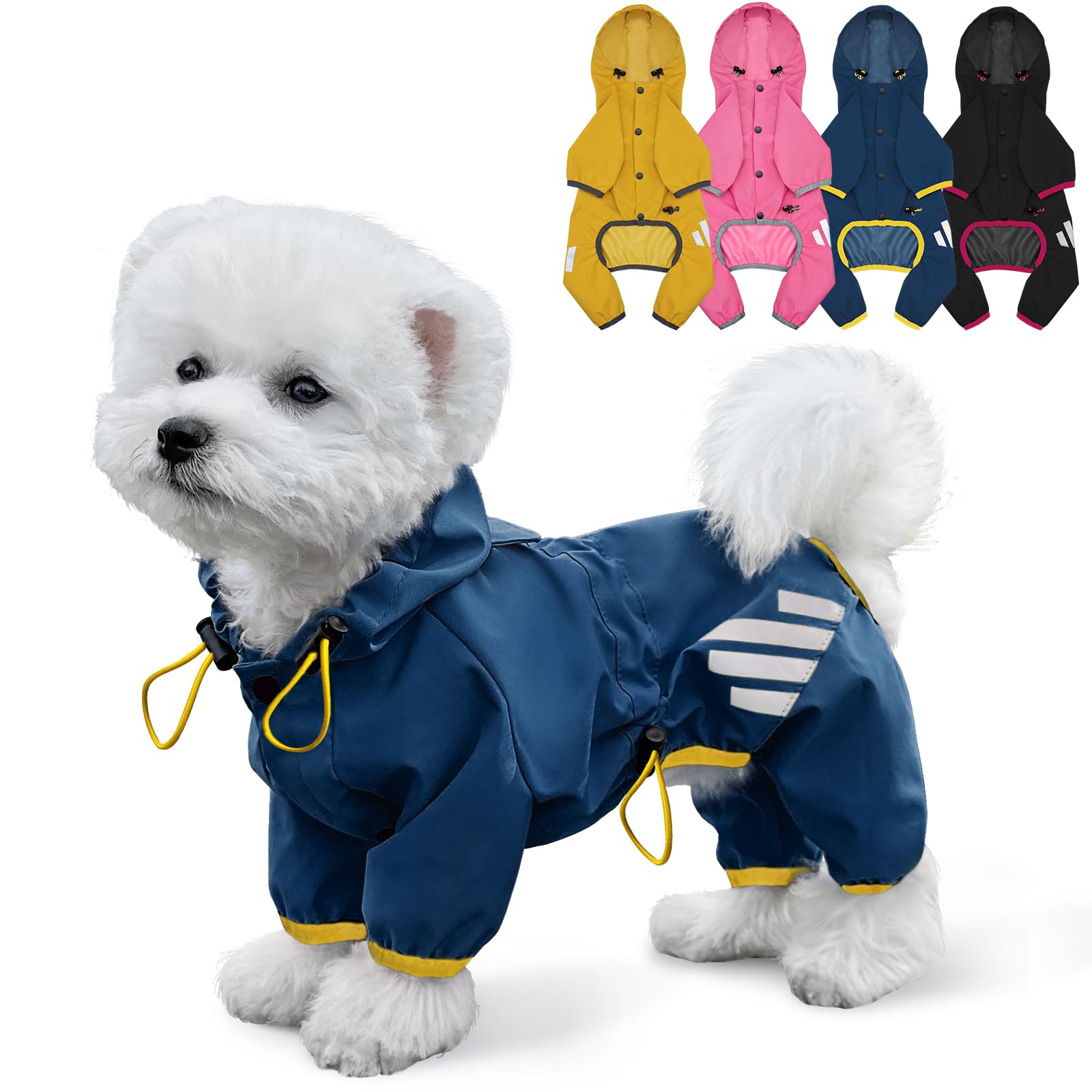 Miucat manteau pluie devant bleu, protection imperméable visible