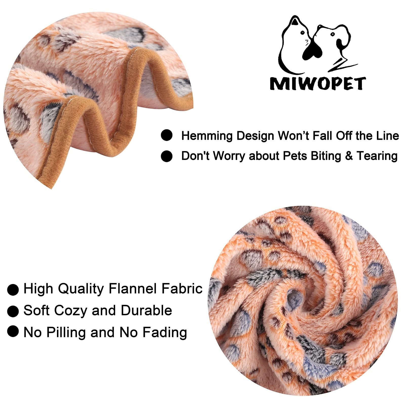 MIWOPET gros plan sur la texture polaire, douceur confortable pour l'animal