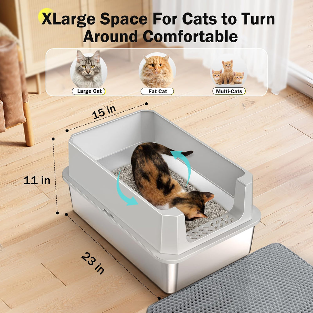 MIXJOY bac en usage par grand chat, confort et hygiène améliorés