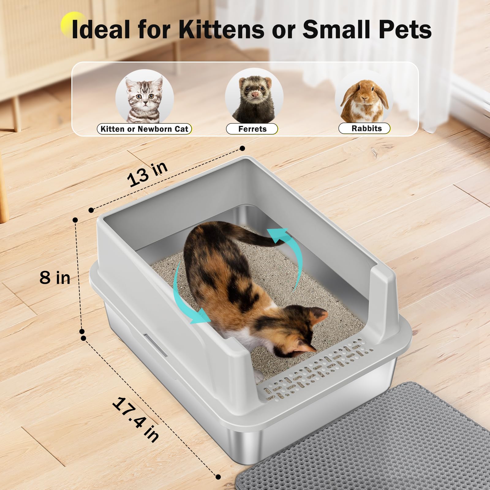 Trois tailles MIXJOY côte à côte, choix selon la taille du chat