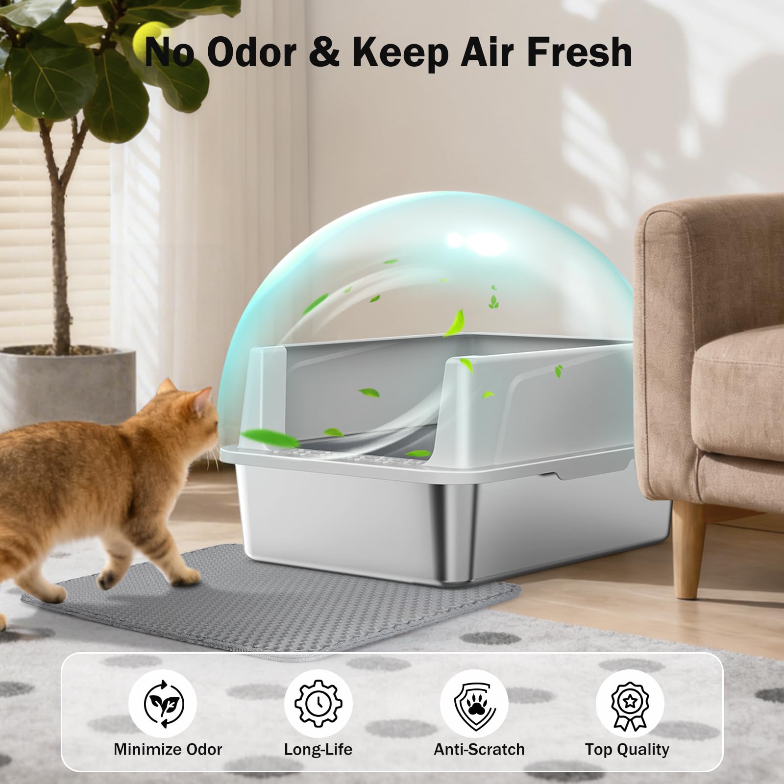 MIXJOY plaque filtrante, réduit le traînage de litière