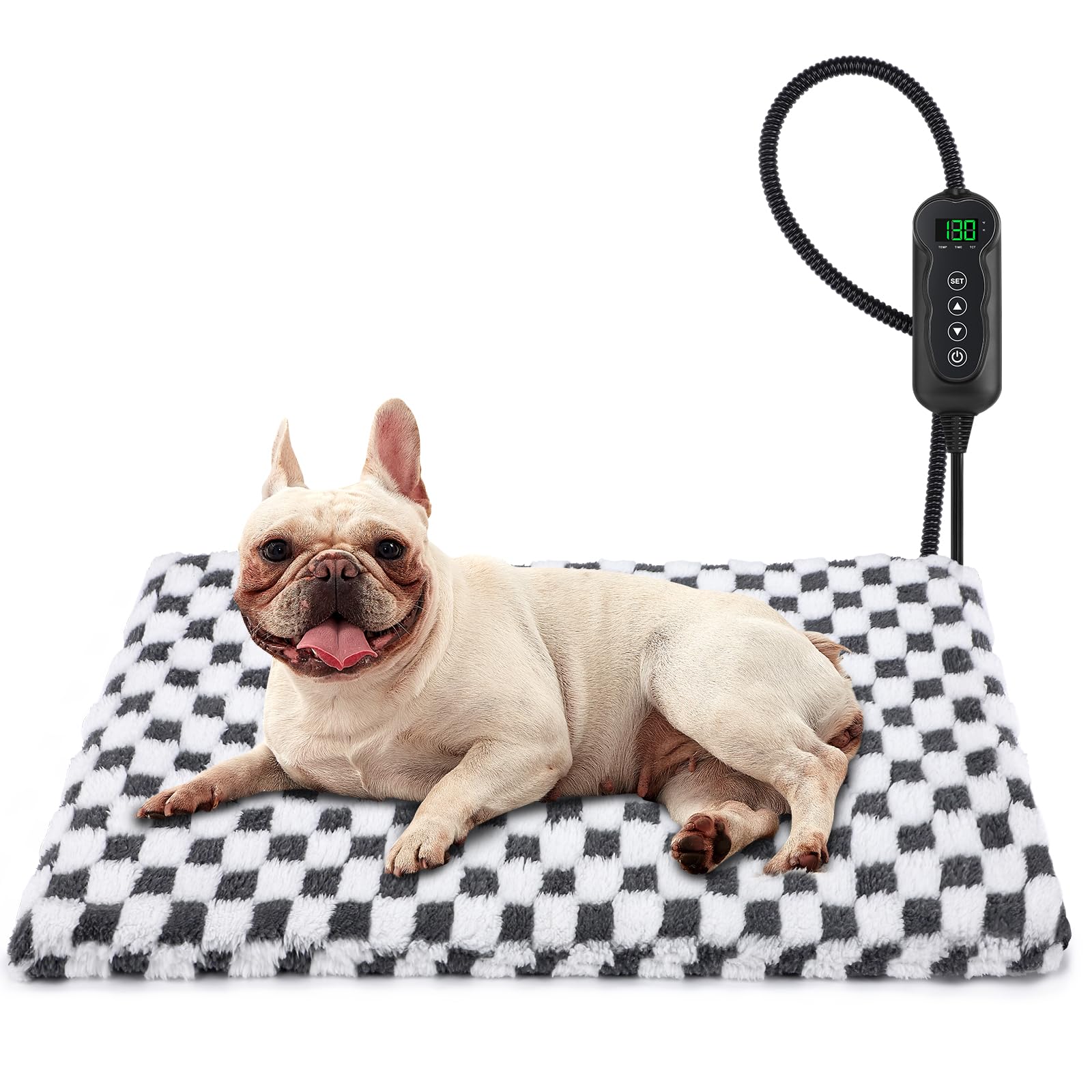 MIXJOY tapis chauffant face avant montrant design et dimensions utiles