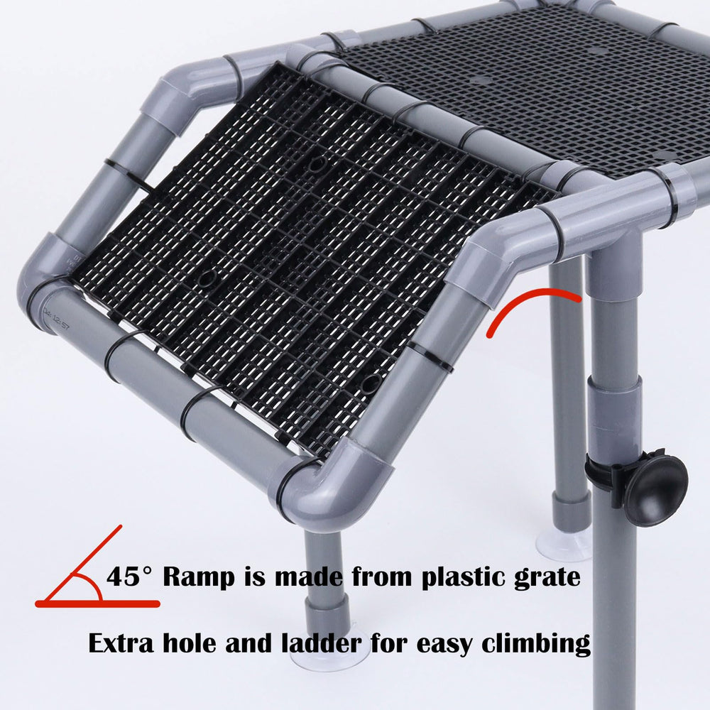 MLONDHSU installation dans bac 55 gallons illustrant ajustement facile