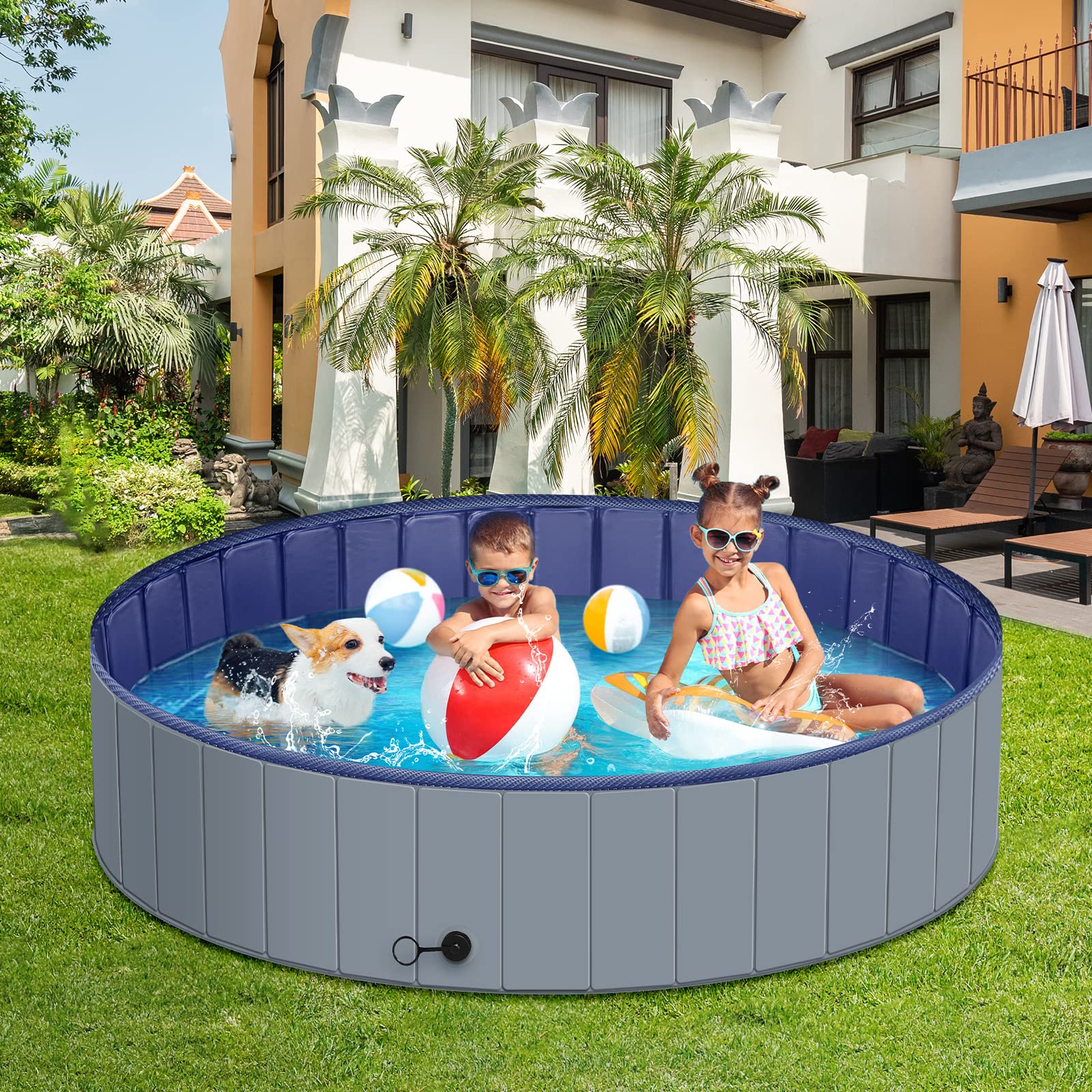 MMdipon échelle de taille comparant la piscine M pour choisir la bonne taille