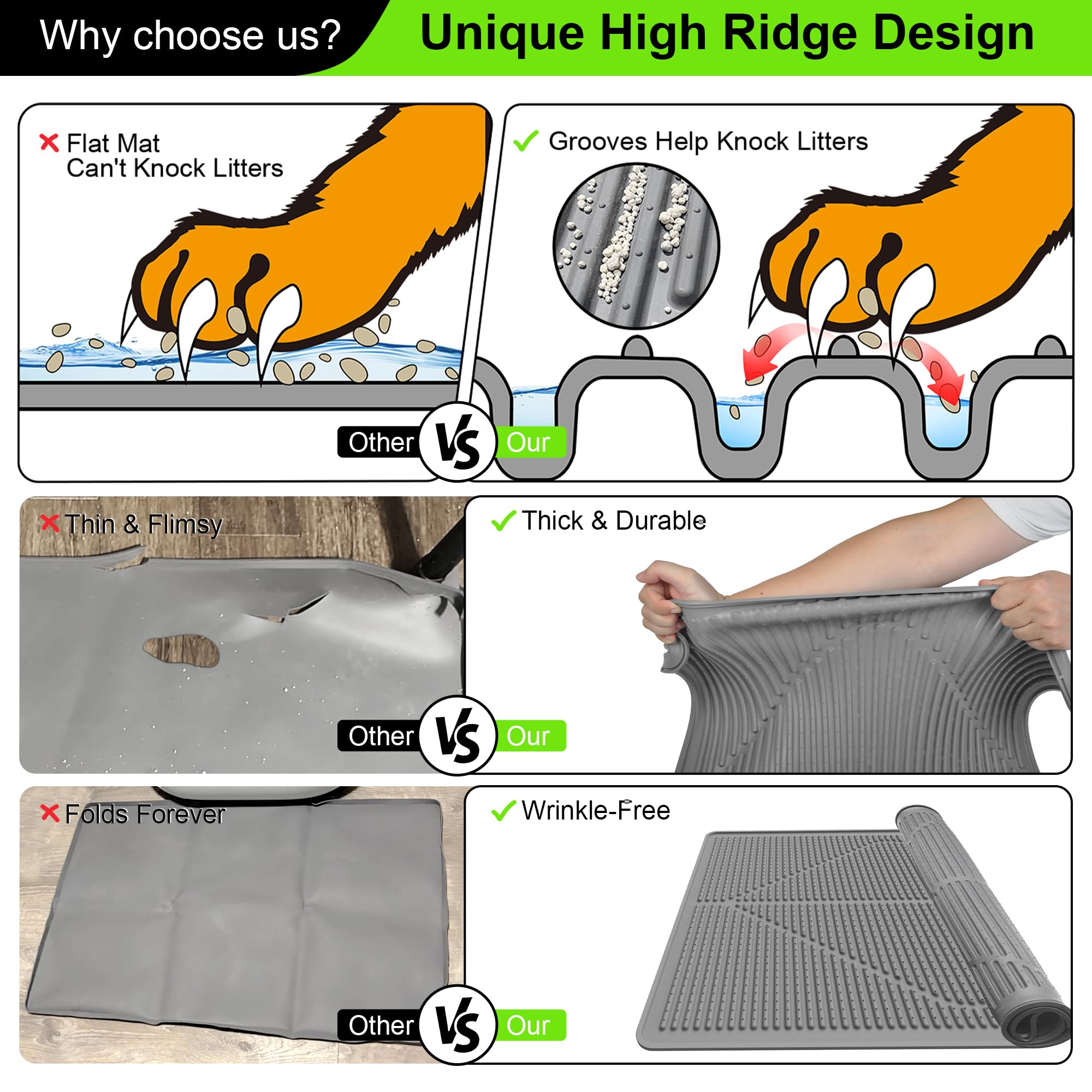 Mofason tapis plié facile à ranger et transporter pour un nettoyage