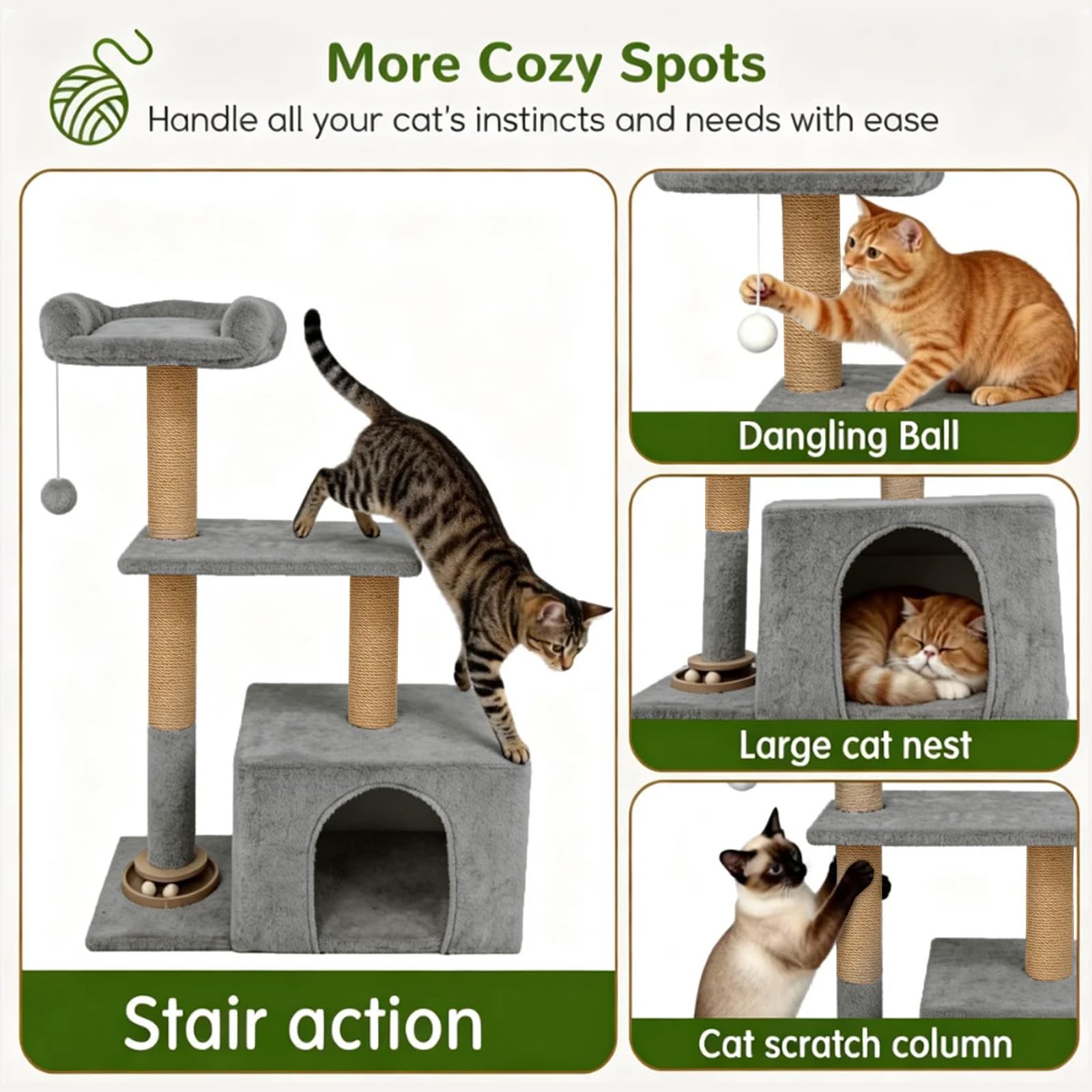 Moggytoge balle suspendue en jeu stimulant activité du chat