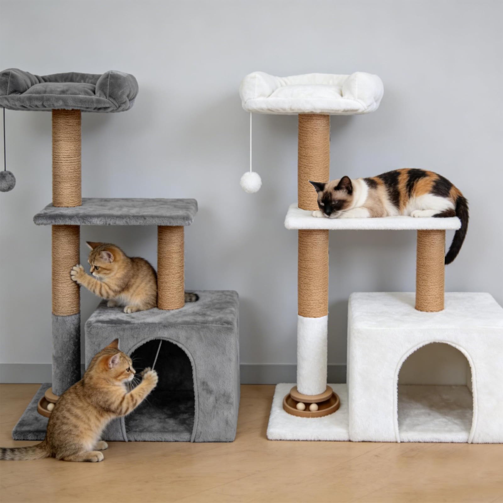Moggytoge arbre à chat dans salon décor moderne intégré harmonieusement