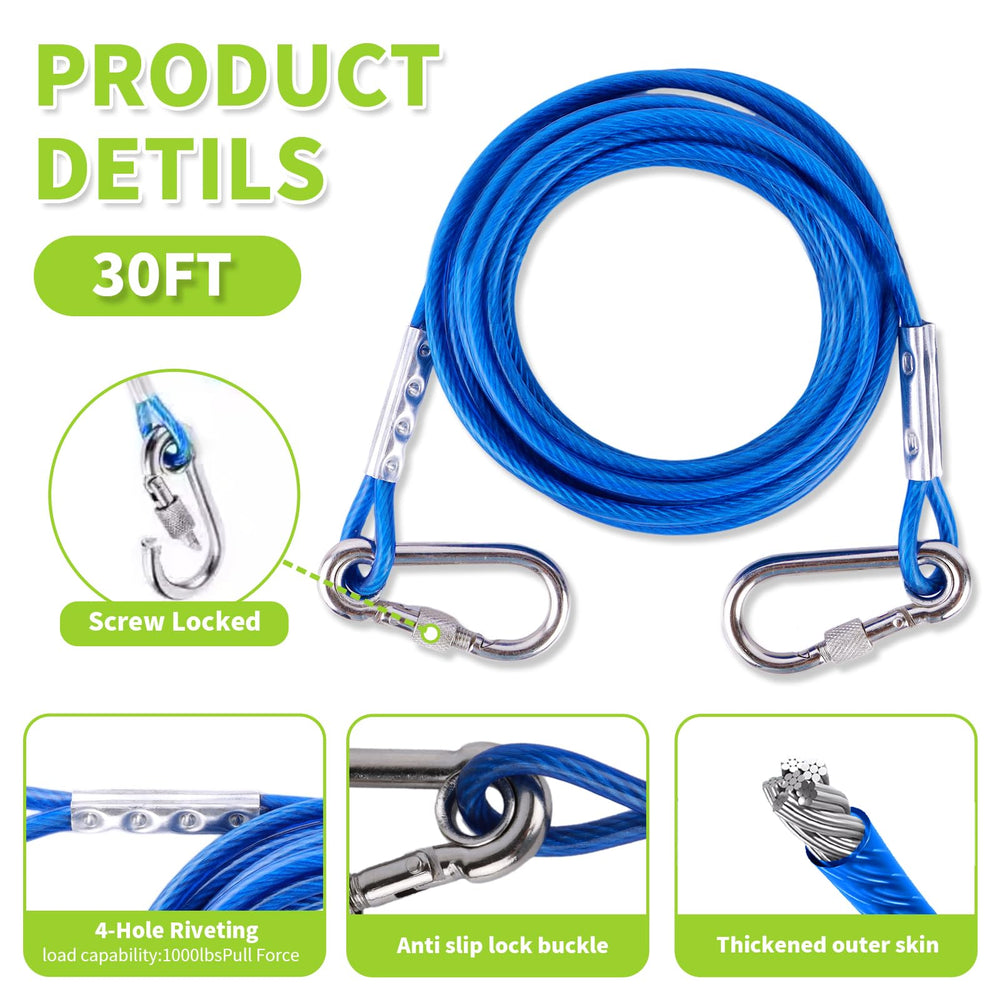 MOLANZ attache en usage avec chien courant dans jardin