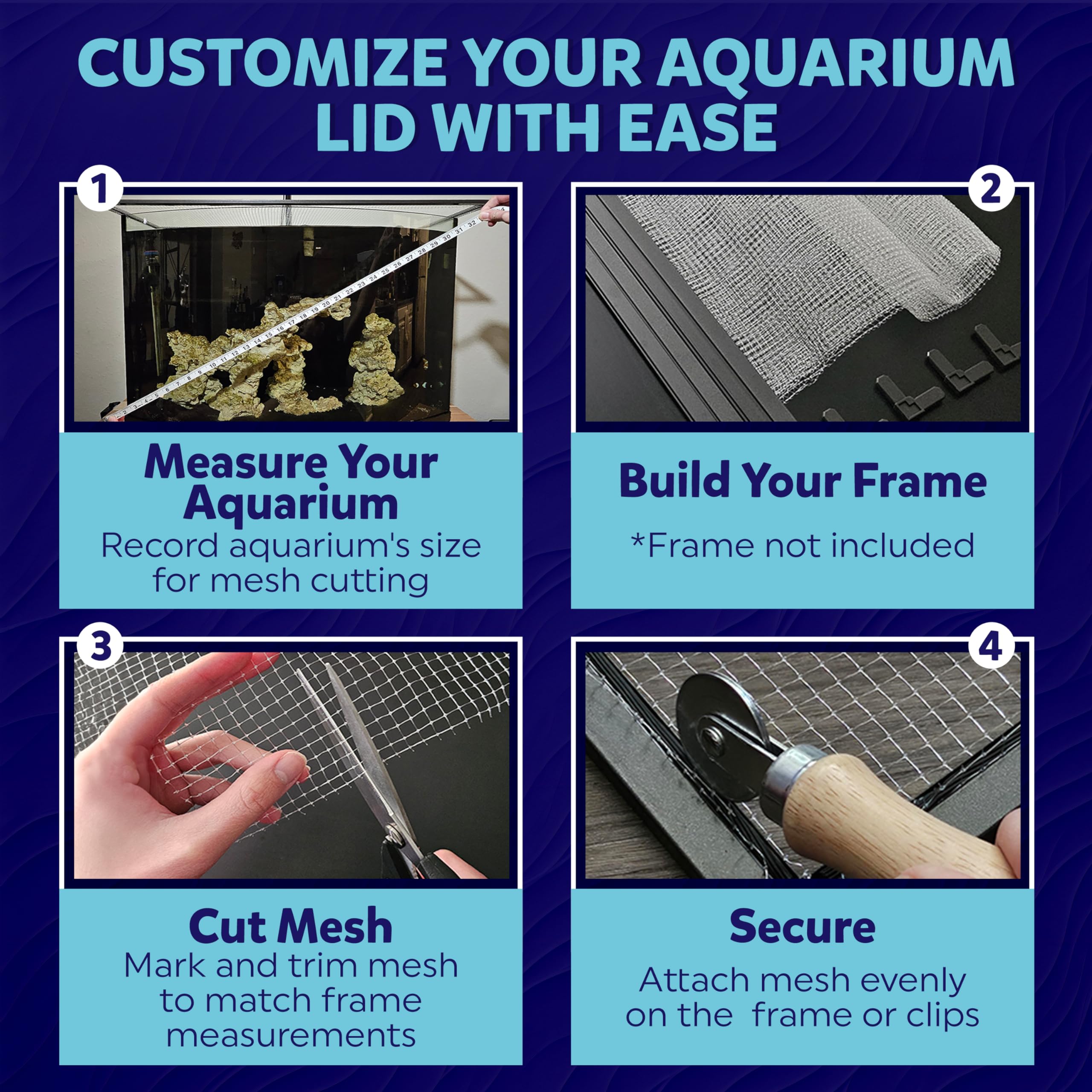 MongsterAquatics filet installé dans terrarium protège reptiles tout en ventilant