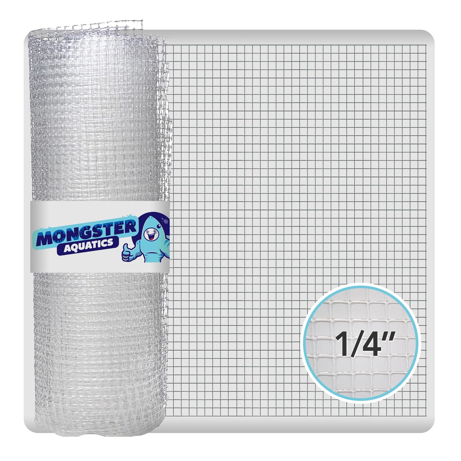 MongsterAquatics filet transparent face avant avec haute transmission lumineuse