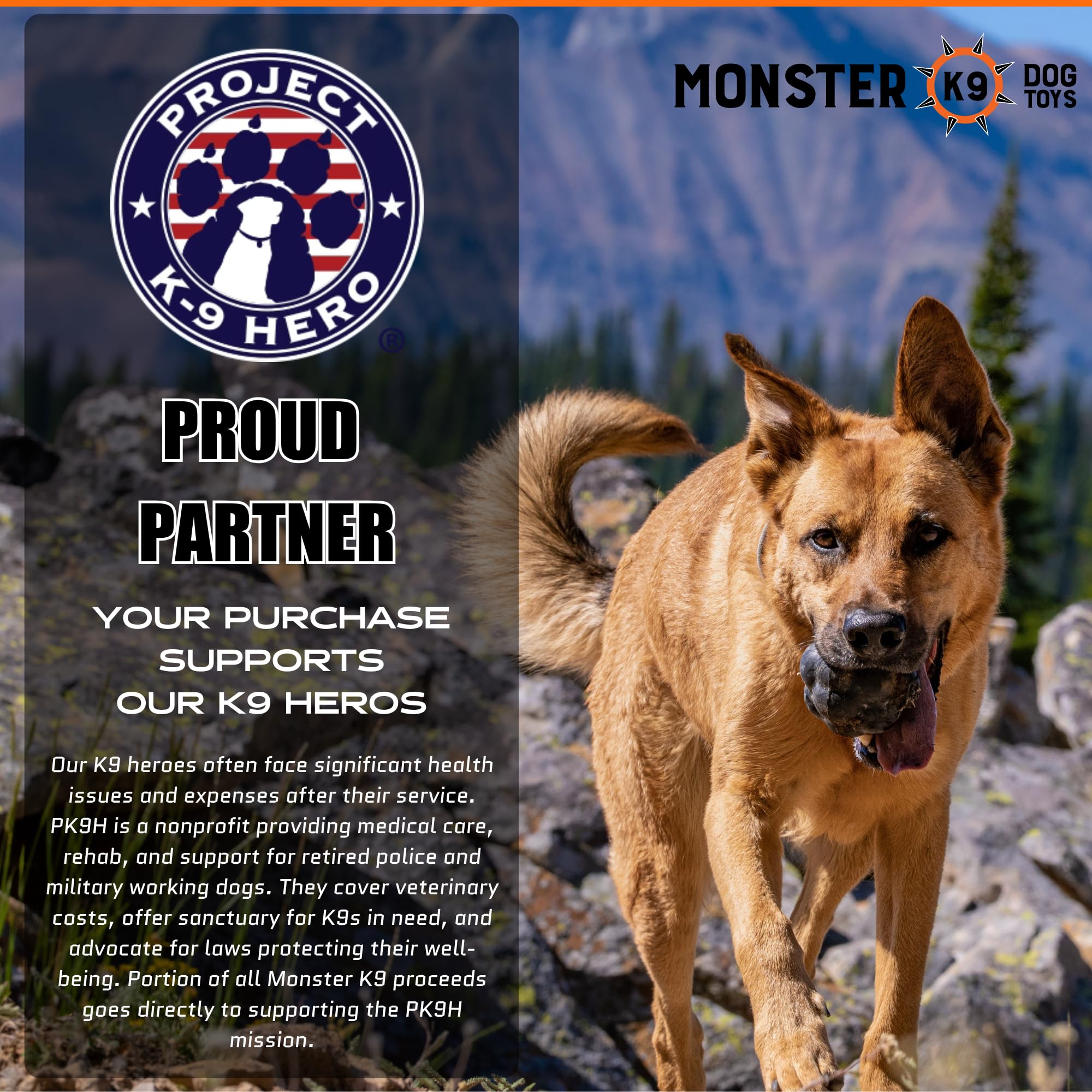 Monster K9 gros plan du caoutchouc VULCRON montrant texture résistante